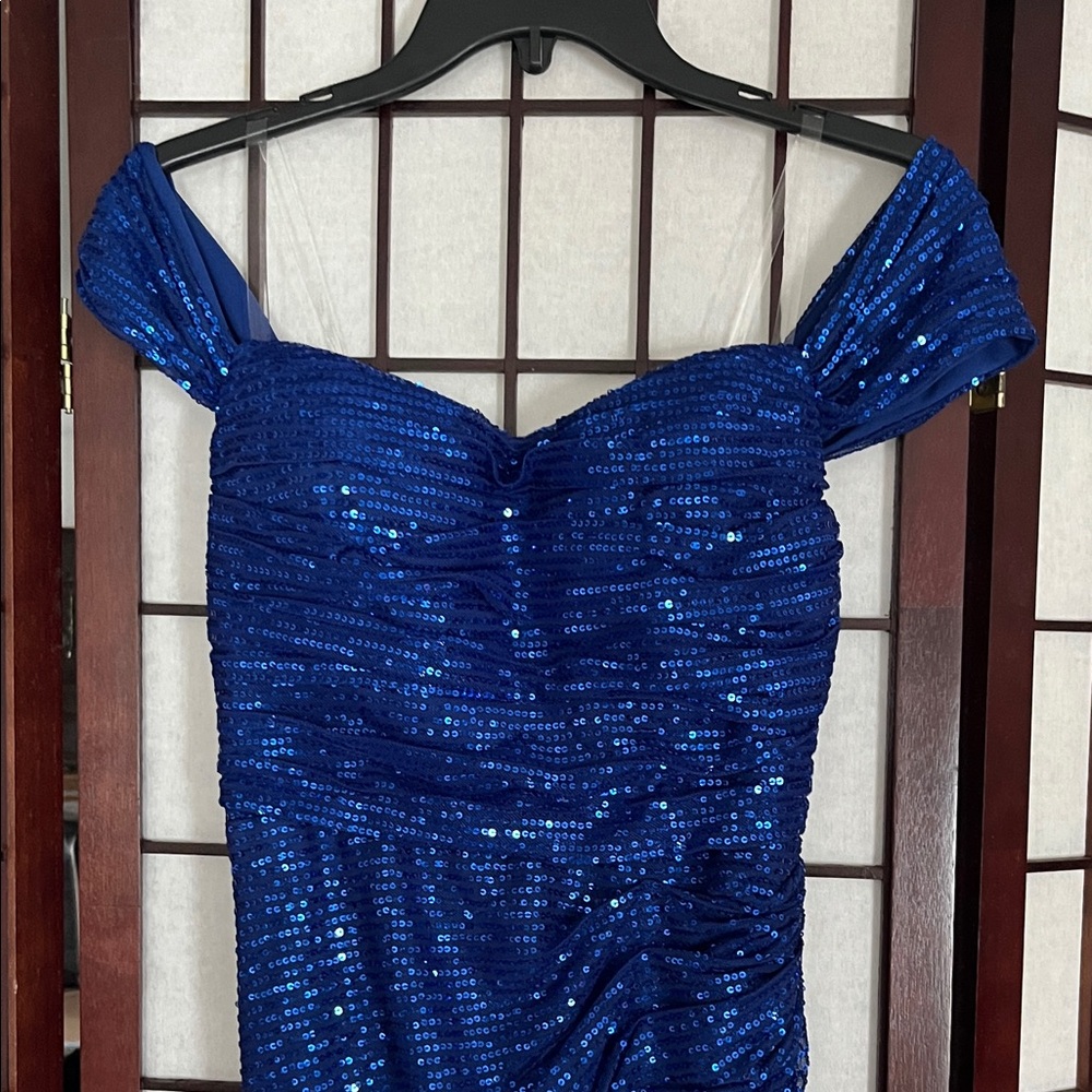 Dazzling Royal Blue Sequin Party/ prom Dress
